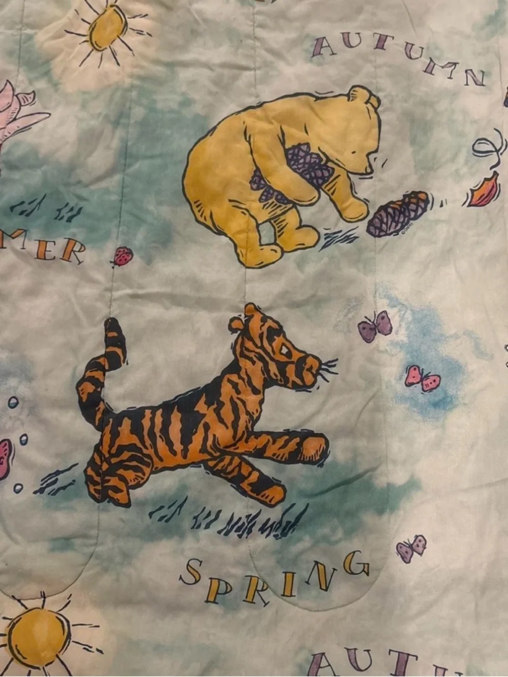 Vintage 1997 Winnie Pooh Four Seasons Comforter Twin Disney Classic RARE Read!
